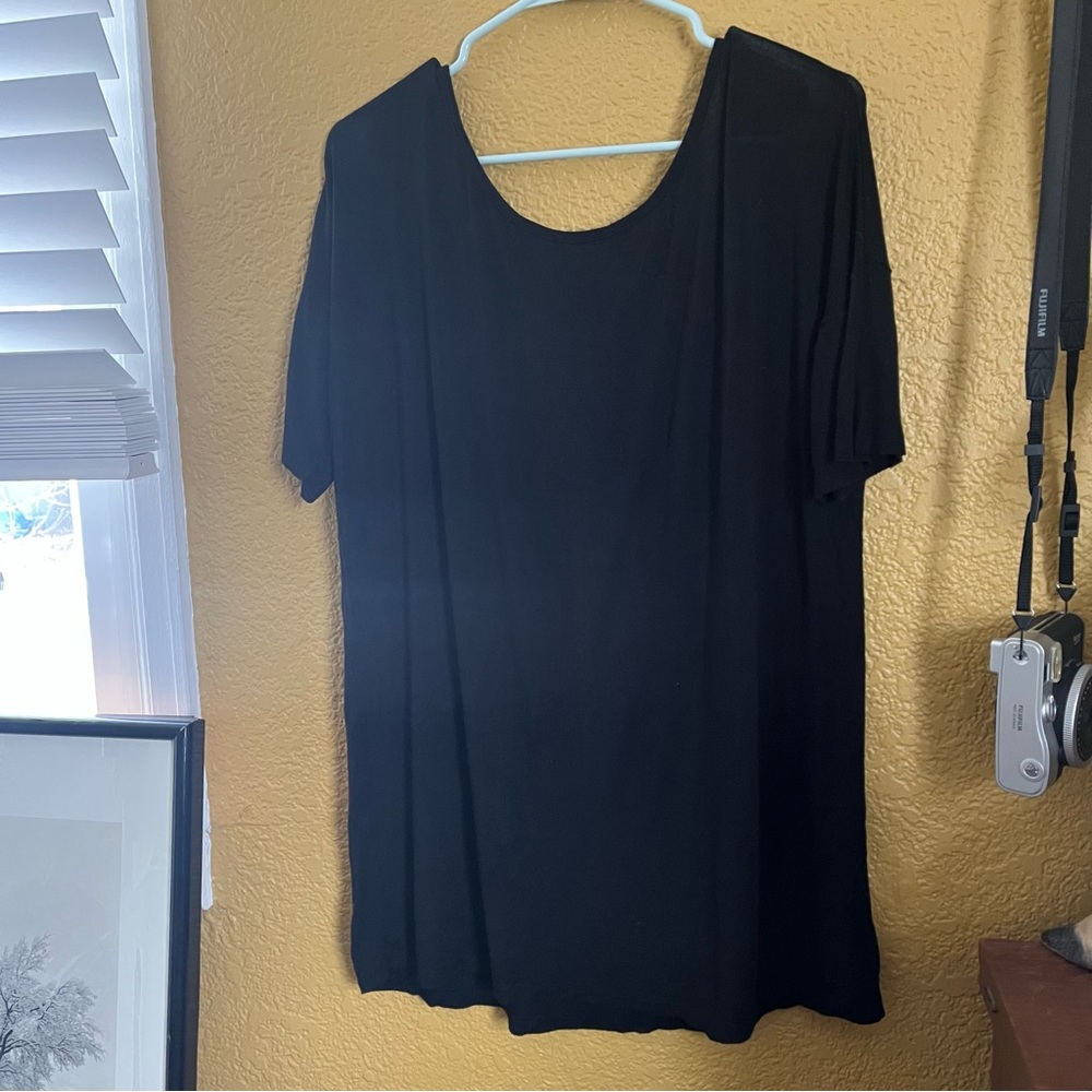 Black tee with low back
